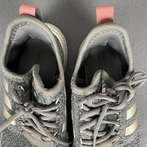 Adidas Cloudfoam Shoes Womens Size 7.5 Gray Rose Gold Speckled Running Sneakers - Picture 7 of 15